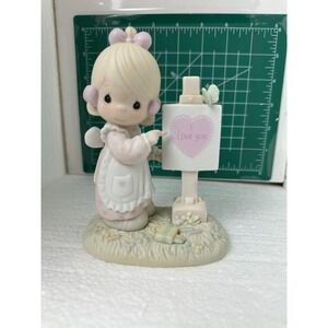 Vintage Precious Moments Loving You Dear‎ Valentine Figurine 1986 Enesco PM-874